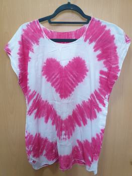 Tie Dye Top - White Pink